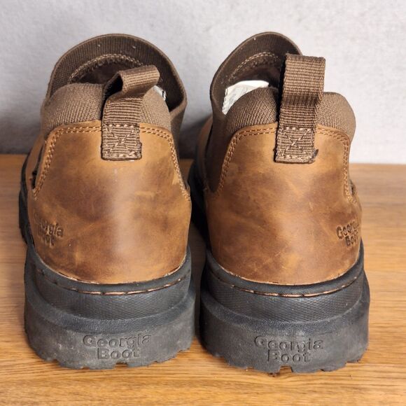 Georgia Boot Men’s 13 Romeo SuperLyte Brown Leather Chelsea Slip On Boots - Picture 3 of 12